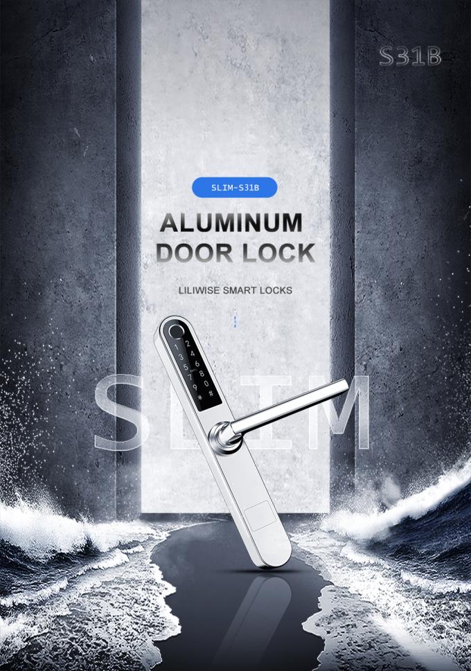 Zamki do drzwi Smart Room Nowoczesne aluminium ze stali nierdzewnej do użytku domowego / centrum handlowego 0