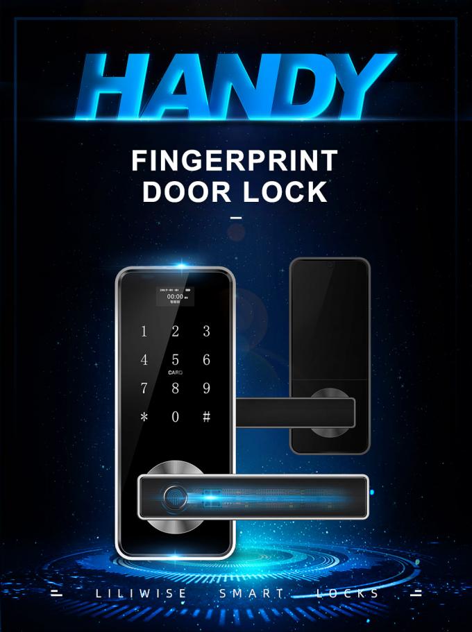 Klamka biometryczna Tuya odcisków palców Zamek cyfrowy bezkluczykowy inteligentny zamek drzwiowy 0