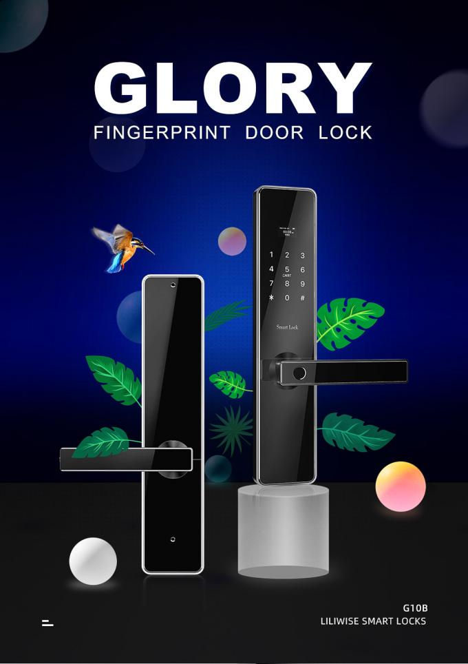 Inteligentne elektroniczne zamki do drzwi Blokada linii papilarnych / RFID Wodoodporne zamki sterujące Zamki do drzwi domowych 0