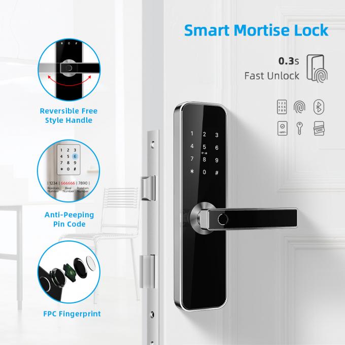 Inteligentne zamki do drzwi w pokoju Bezpieczeństwo Odcisk palca Bezprzewodowy Bluetooth TTLock APP Cyfrowa inteligentna blokada 1