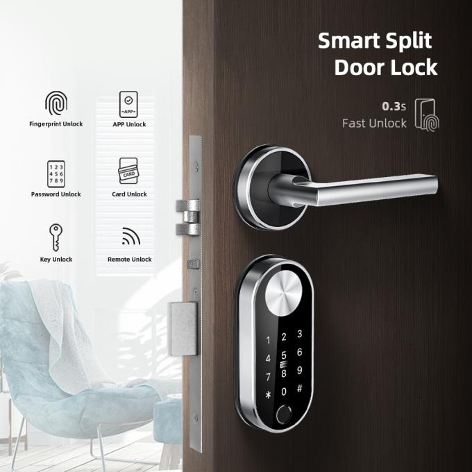 Europejski standard Kod Blokada drzwi Podziel Biometryczny odcisk palca Bezprzewodowy nowoczesny dom Bluetooth 0