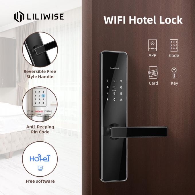 Automatyczny system zamków do pokoju hotelowego Keyless 65 mm gruby cylinder Smart Wifi 2