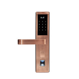 Drewniane drzwi Elektroniczne zamki do drzwi System zabezpieczeń odcisków palców Długa żywotność baterii