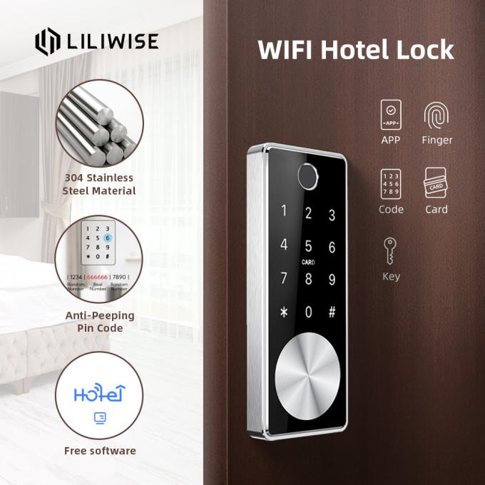 Inteligentne zamki do drzwi hotelowych Automatyczne elektroniczne zamki drzwiowe z odciskami palców 1