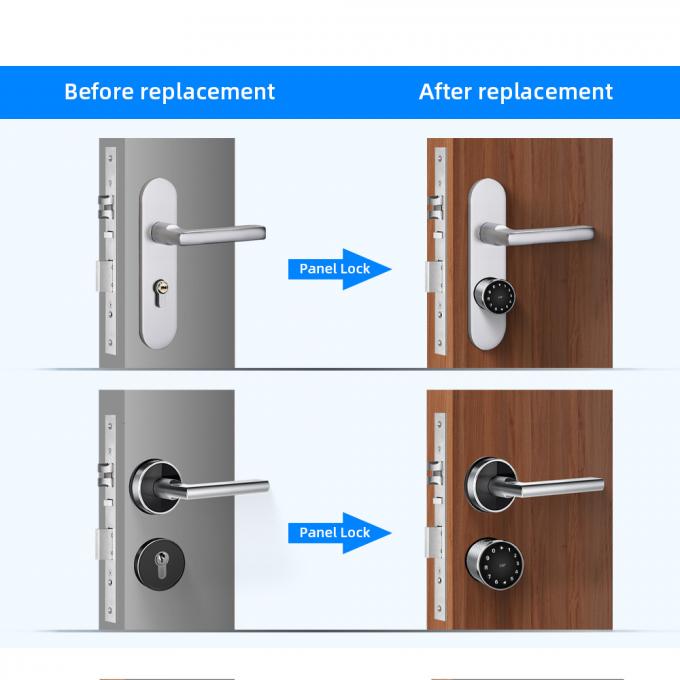Odcisk palca Cylindryczny zamek do drzwi Mieszkalny Regulowany kod karty Bluetooth Blokada klawiszy 3