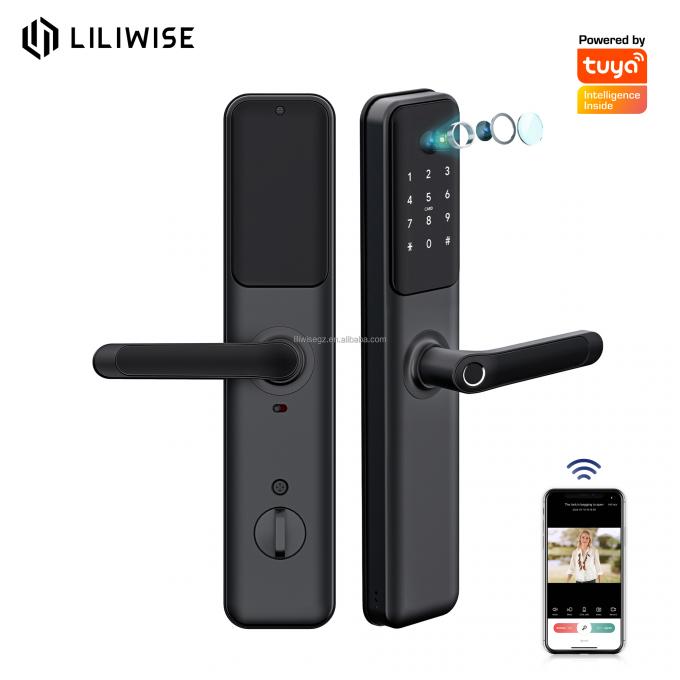 Smart Door Lock z odciskiem palca Wi-Fi Bluetooth dla drzewnych drzwi stalowych 2