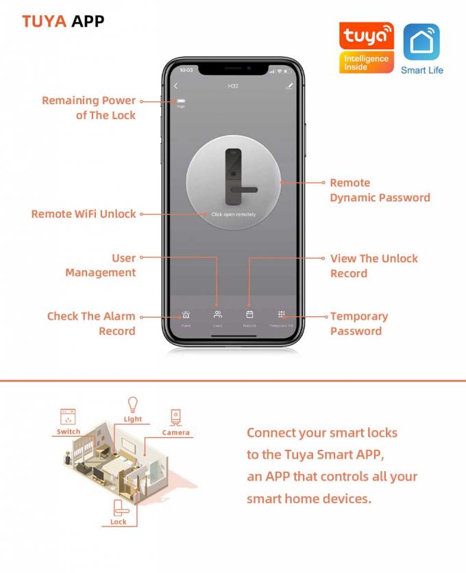 Odciski palc&oacute;w Smart Door Lock 4