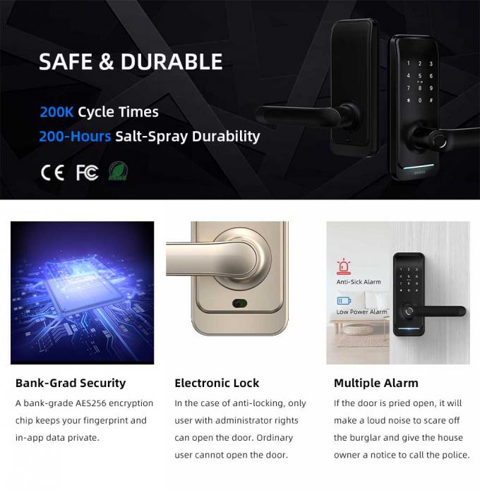 Odciski palc&oacute;w Smart Door Lock 6