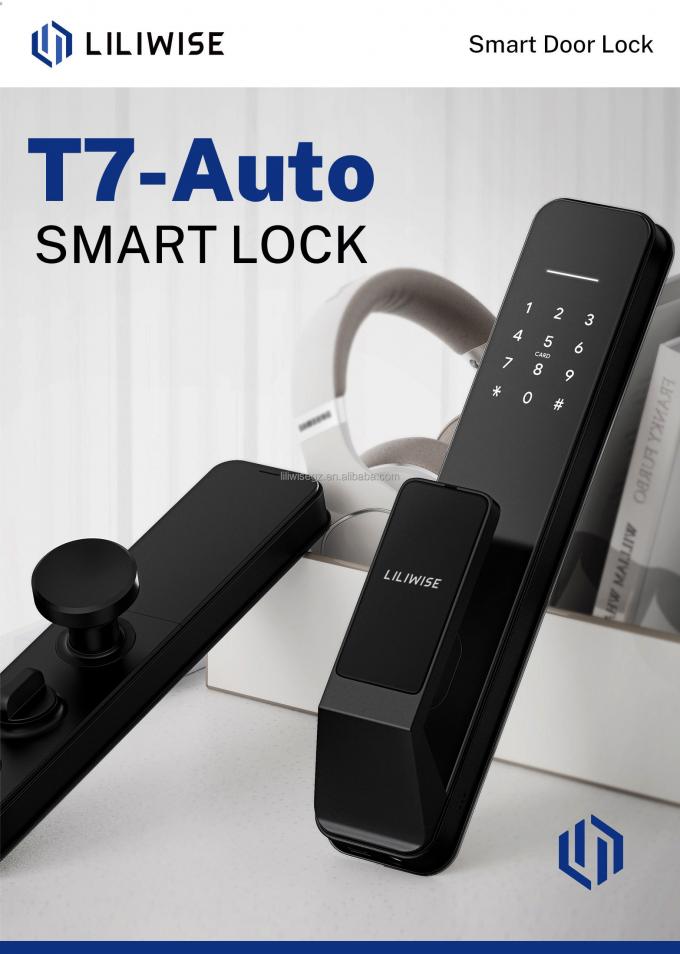 Liliwise Nowy Design Całkowicie Automatyczny Zamek Cyfrowy Elektroniczny Zamek Odcisk&oacute;w Palc&oacute;w Tuya APP TTlock Smart Door Lock 2