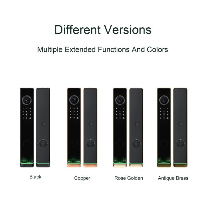 Liliwise W pełni automatyczny luksusowy elektroniczny smart entry zamki drzwi Wifi Ble odciski palc&oacute;w Tuya TTlock Smart Door Lock z kamerą 4