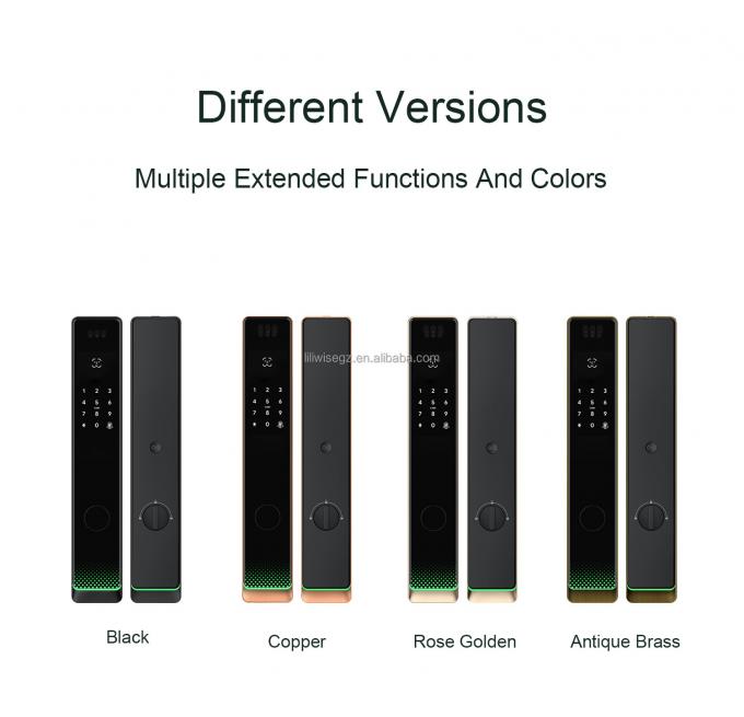 Liliwise Tuya Bezpieczeństwo domowe Zamek drzwi wejściowych Zamek zewnętrzny Digital Fingerprint Bezpieczeństwo wodoodporne Rozpoznawanie twarzy Smart Lock 6