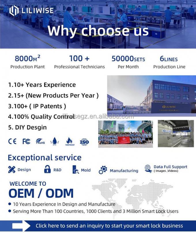 Liliwise wodoodporny Tuya APP WiFi BLE odciski palc&oacute;w Smart Lock Slim Door Lock dla wąskiego profilu Aluminiowe drzwi Drzewne drzwi 0
