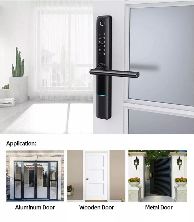 Liliwise wodoodporny odcisk palca z stali nierdzewnej TTlock Smart Door Lock BLE Wifi Slim Smart Lock 8