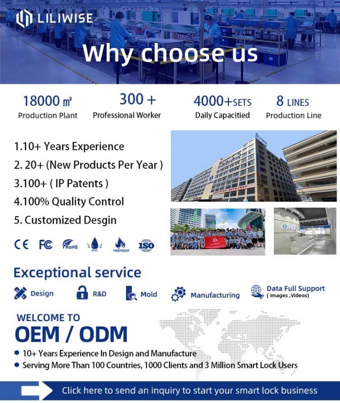 LILIWISE High Quality Manufacturer Smart Lock 2025 Tuya Wifi BLE Waterproof TTLOCK Slim Smart Door Lock 0