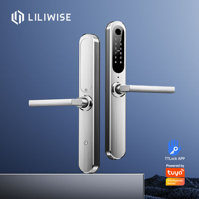 Liliwise Custom Security Electronic Waterproof Ip66 Digital Ttlock Tuya Wifi Fingerprint Sliding Slim Smart Door Lock