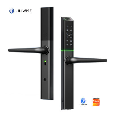 Wi-Fi Remote Ttlock Odcisk palca Ultra-szczupłe Aluminium Tuya Drzwi Przesunkowe Inteligentne Zamki Cyfrowe Slim Inteligentne Zamki Z Aplikacją Odblokowania