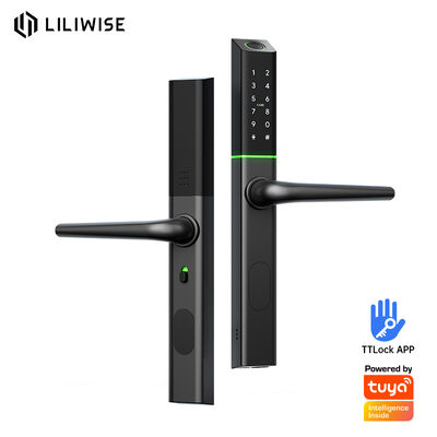 Liliwise Regulowalna pozycja cylindru Ultra-szczupłe inteligentne zamki Aluminiowe cyfrowe elektroniczne inteligentne zamki drzwiowe dla 72mm 85mm 90mm 92mm