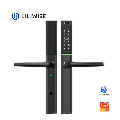Liliwise Europejski Ultra-Slim Wifi Elektroniczny Rfid Zamek Drzwi Wąski Aluminiowy Tuya Smart Lock Mortise Slim Smart Door Lock