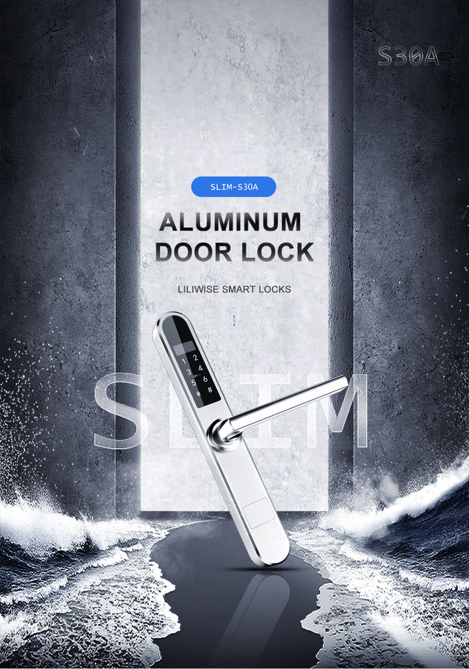 Elektroniczna karta inteligentnego kodu Aluminiowe zamki do drzwi dla sklepu o wysokiej skuteczności 0